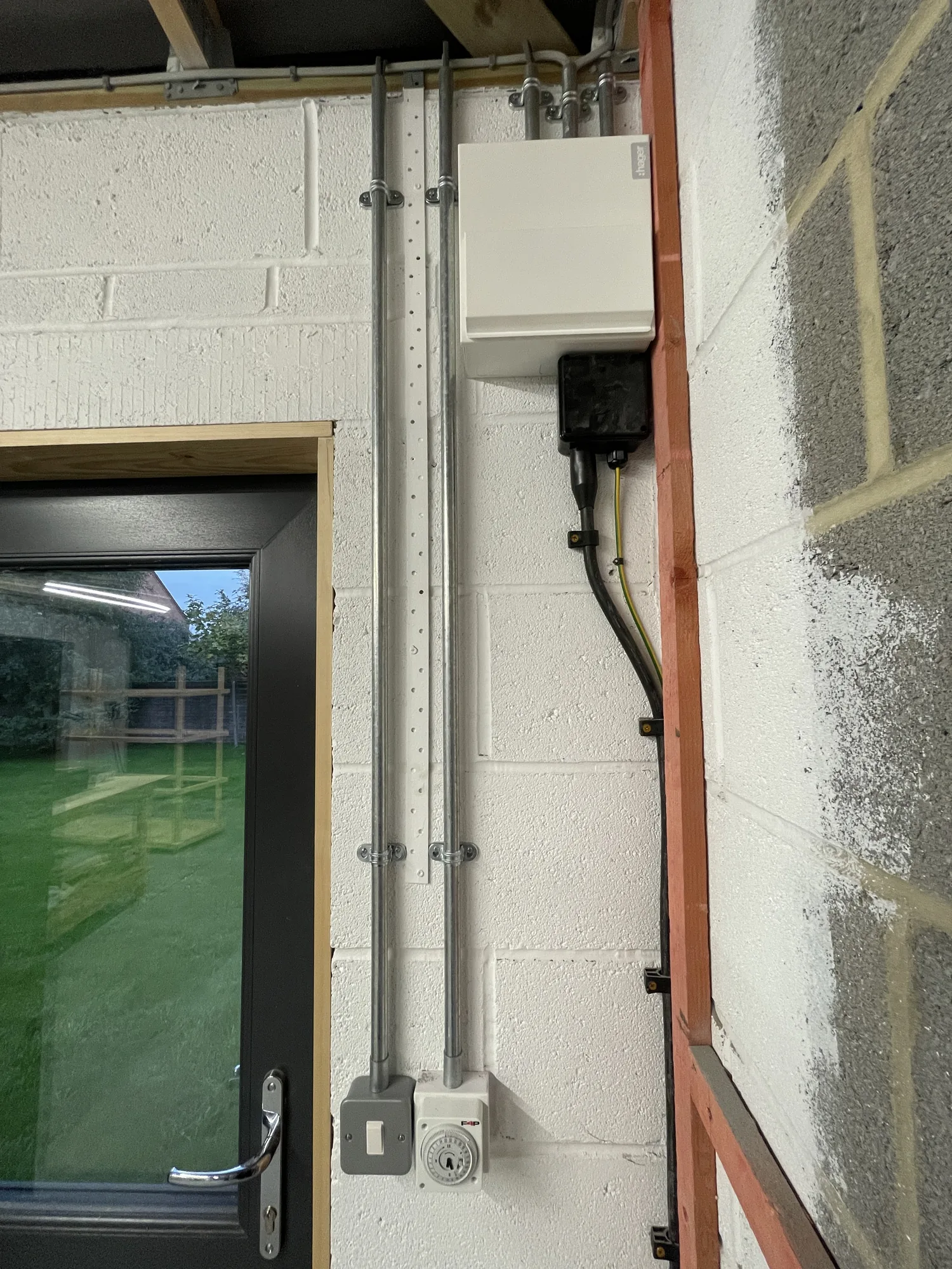 Armoured cable run for outdoor power